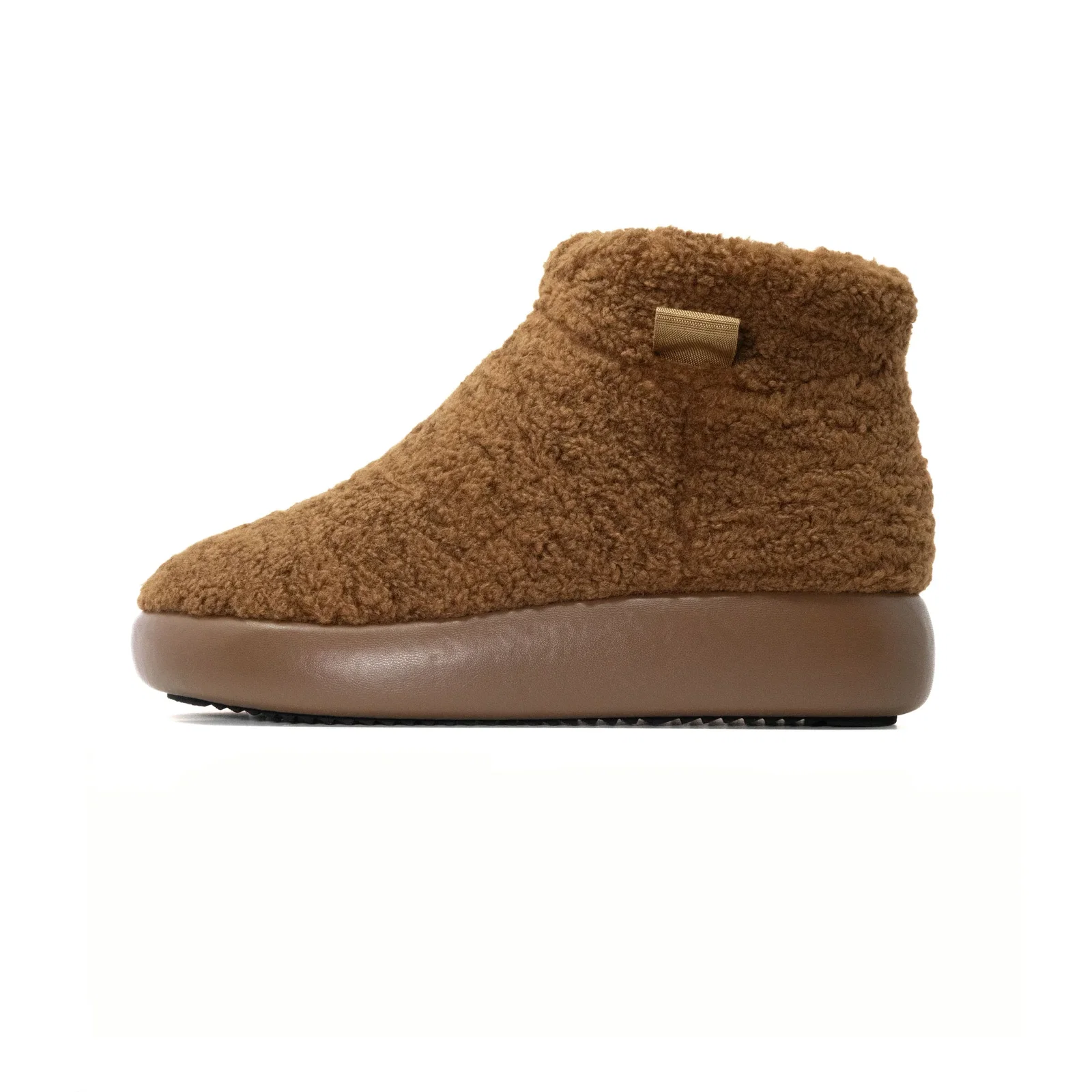Image of ROAM FUZZY MAGIC MOON BOOTIE COGNAC FAUX SHEARLING