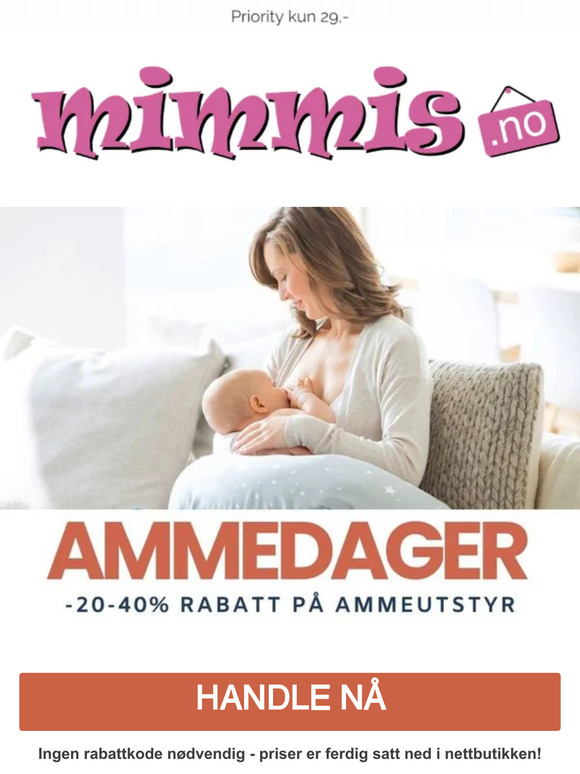 20-40% rabatt på ammeutstyr 🤱