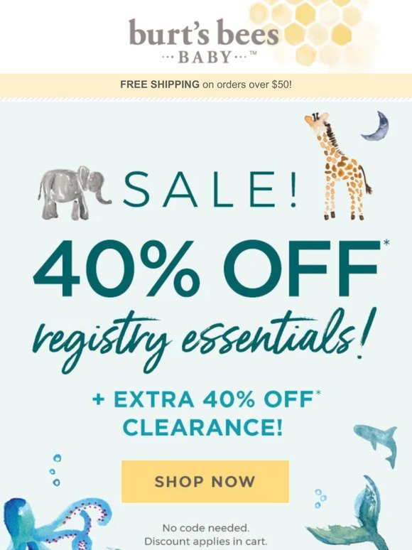 40% off Registry Essentials!