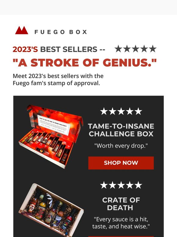 Tame-to-Insane Challenge Box – Fuego Box
