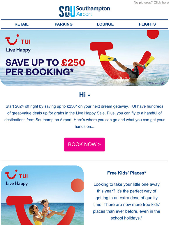 Southampton Airport Parking Start 2024 off right and save up to £250