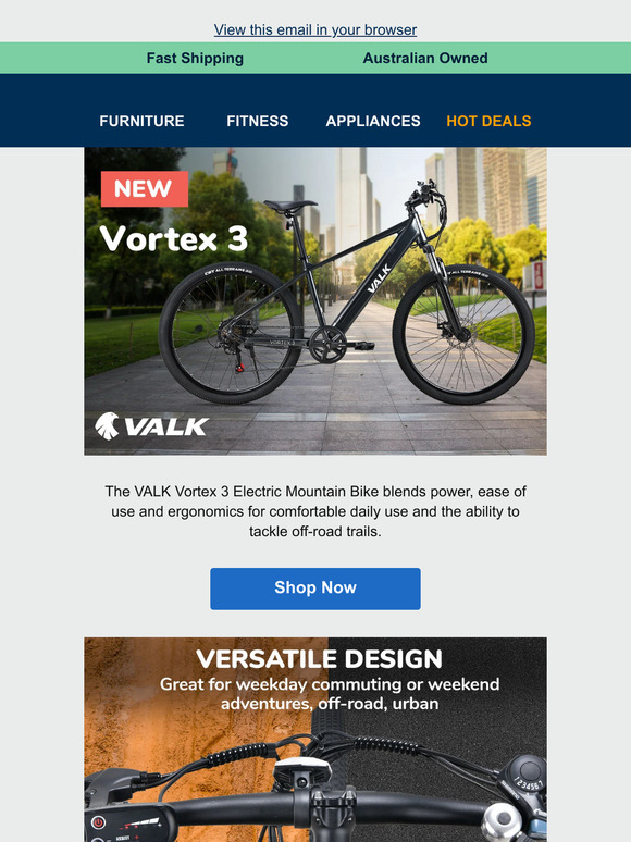 MyTopia NEW Valk Vortex 3 Mountain Electric Bike 🚲 Milled
