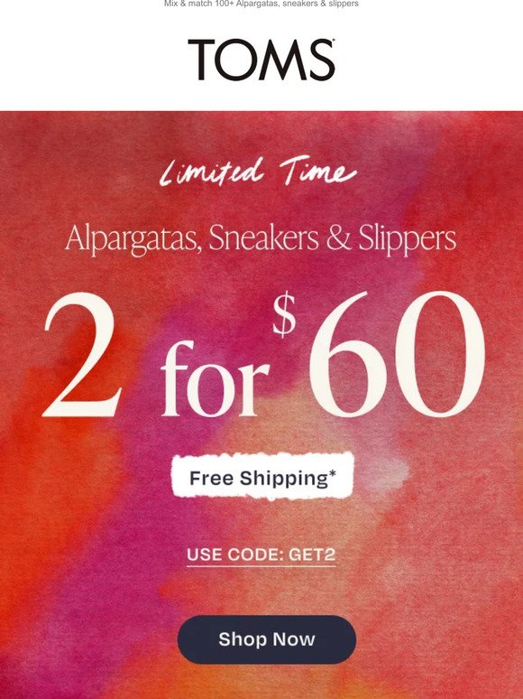 2 for $60 + FREE shipping | Don't miss it!