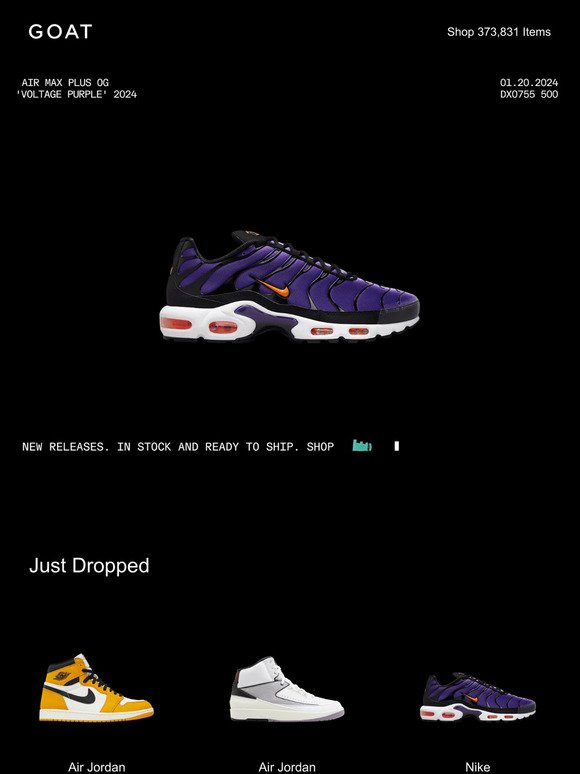 [SEED] Just Dropped: Nike Air Max Plus OG 'Voltage Purple' 2024