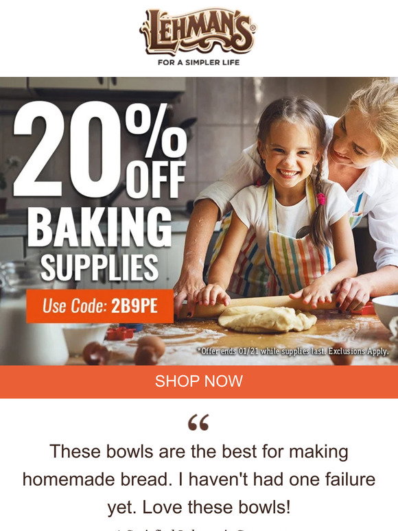 Baking supplies offers