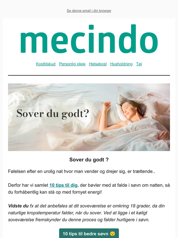 Mecindodk 10 Tips Til Bedre Søvn 😴 Milled 6938