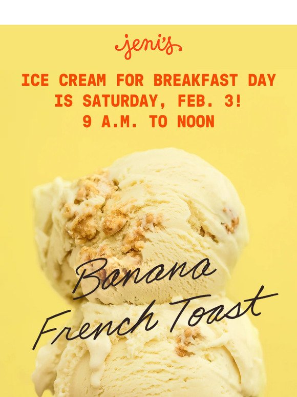 Ice Cream for Breakfast Day is just around the corner!