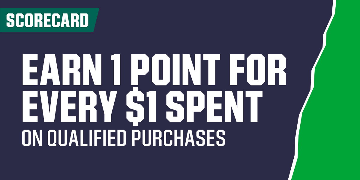  ScoreCard. Earn one Point for every $1 spent on qualified purchases.