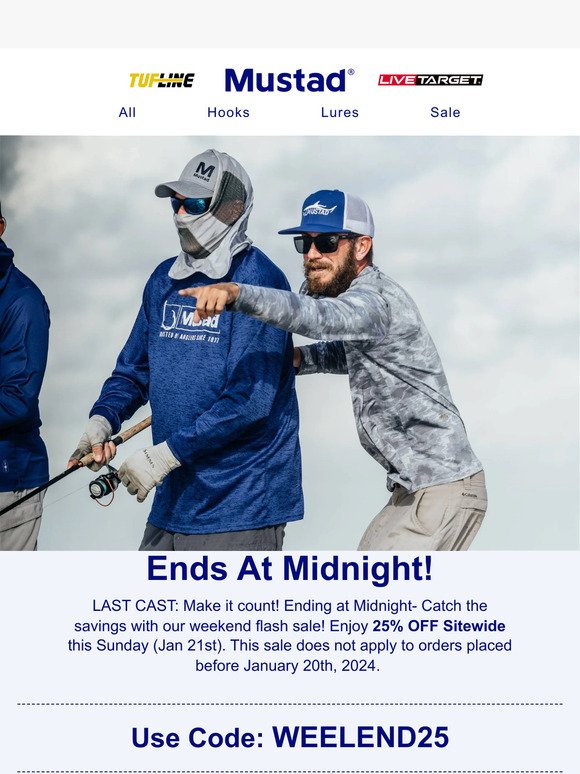 LAST CAST! 25% OFF Sitewide