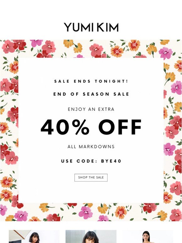 ENDS TONIGHT: Extra 40% Off SALE