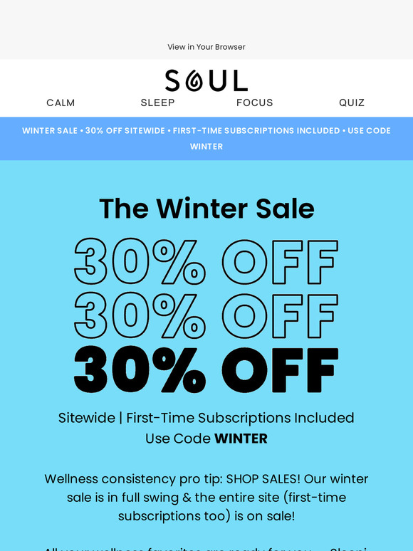 Cozy up and save big this winter with 30% off ❄️
