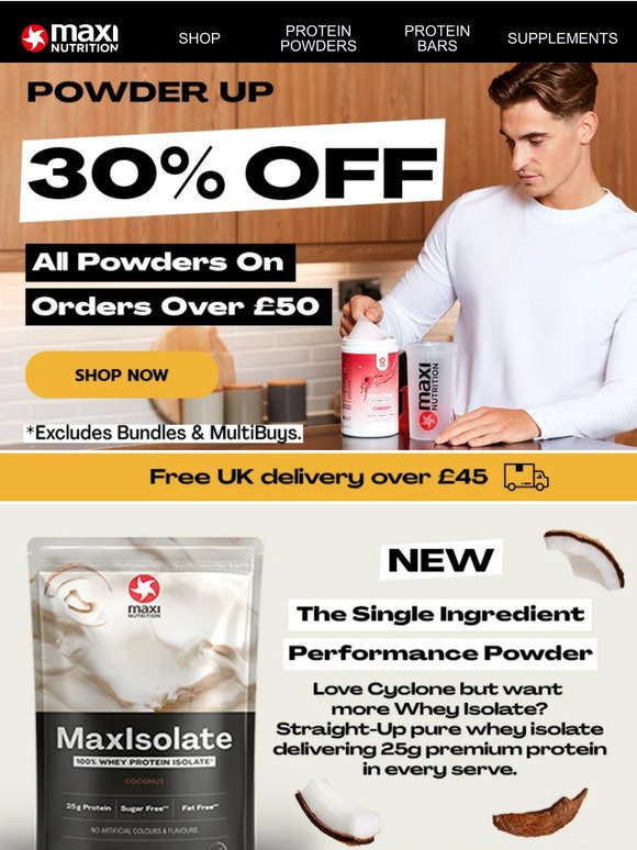 Performance Powders Now Only £38! 30% off Powders
