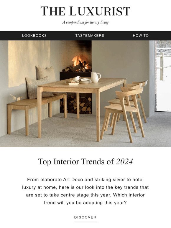 Get ahead of the curve and discover interior trends set to take centre stage in 2024