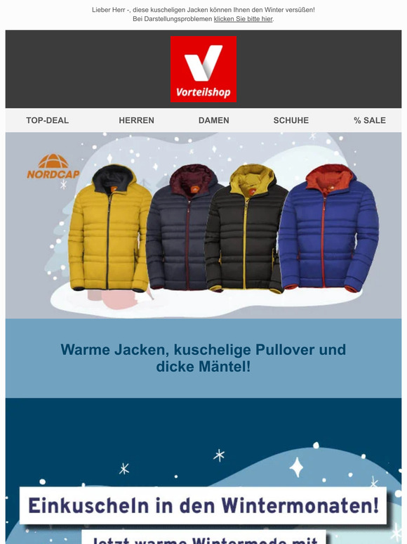 Frieren war gestern! Jetzt gemütliche Wintermode 25,1% günstiger sichern!