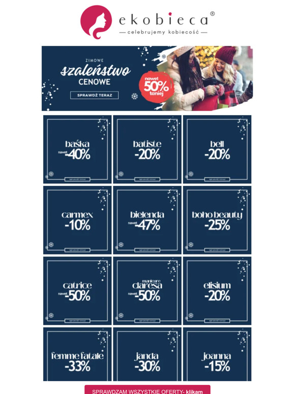 🎉 Do -50% ❄️ Odkryj II Etap Zimowej Wyprzedaży! 🛍️