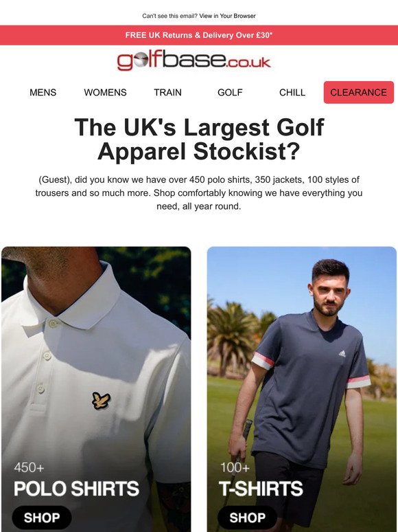 🇬🇧 UK's Largest Golf Apparel Stockists