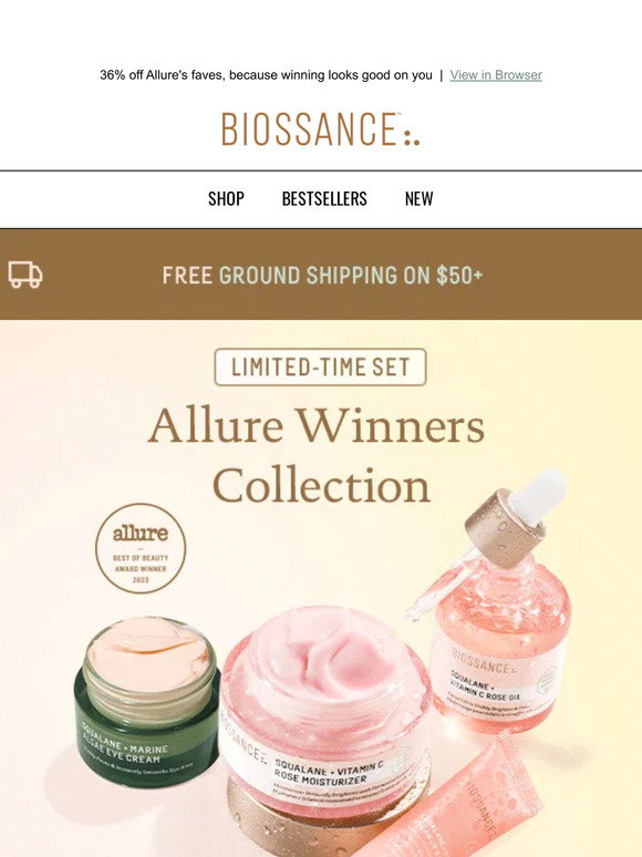 Biossance Gold Biossance: Take home the gold 🥇 with 4 iconic formulas | Milled