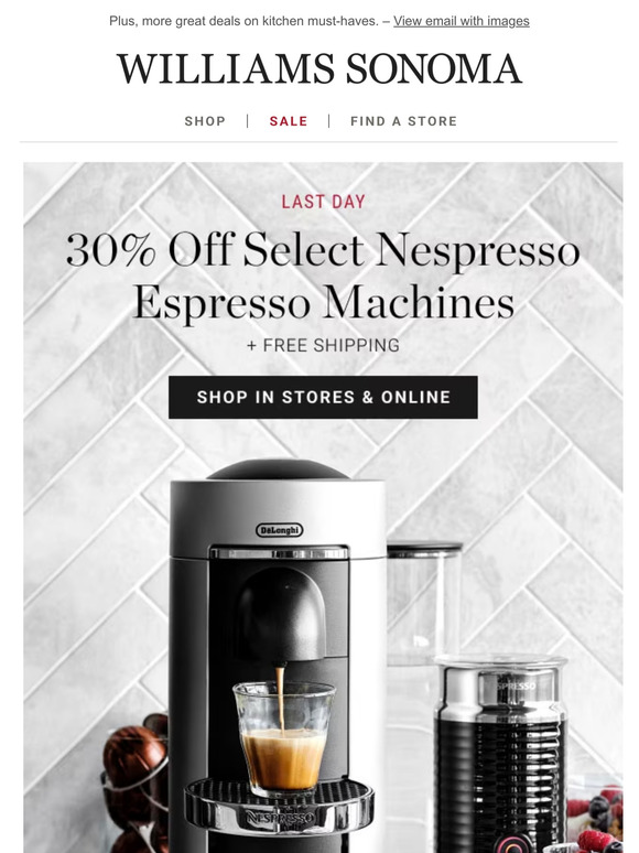 WilliamsSonoma Email Newsletters Shop Sales, Discounts, and Coupon Codes