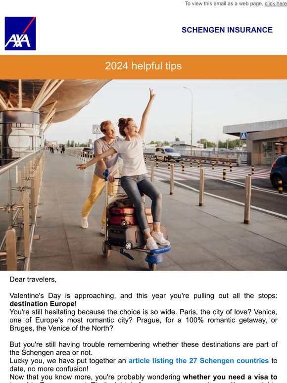 AXA SCHENGEN TIPS Do you need a Schengen visa?💡 Milled