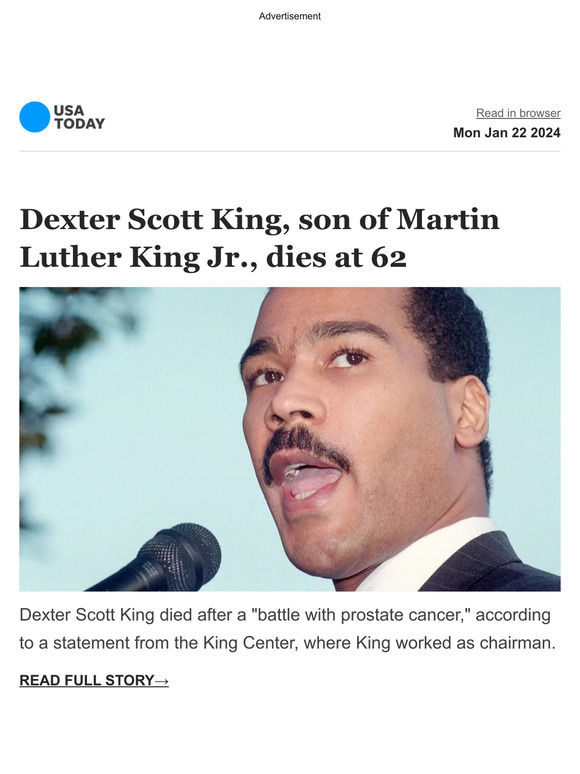 USA TODAY: Breaking: Dexter Scott King has died at 62. He was the third ...