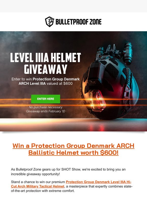 [SHOT Show Special]: Win a $600 Ballistic Helmet in our exclusive giveaway!