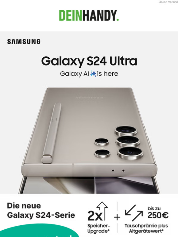 Sofort lieferbar: die neue Samsung Galaxy S24-Serie