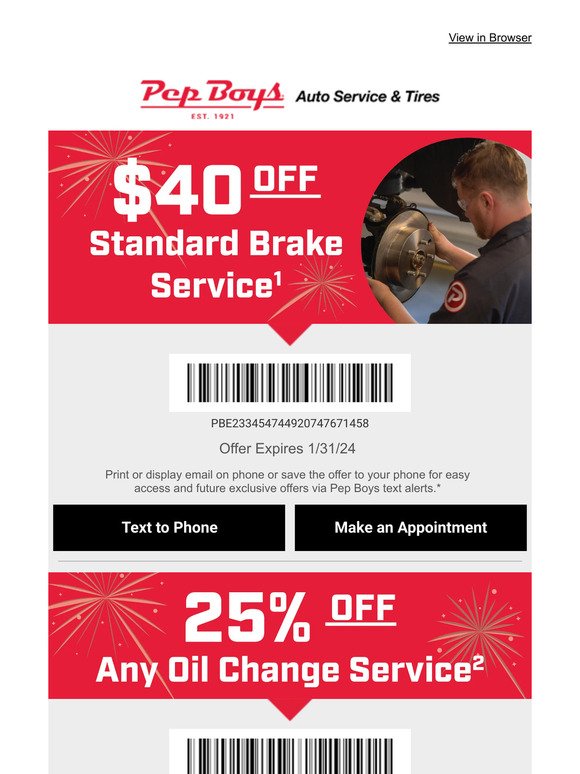 $40 OFF Standard Brake Service!