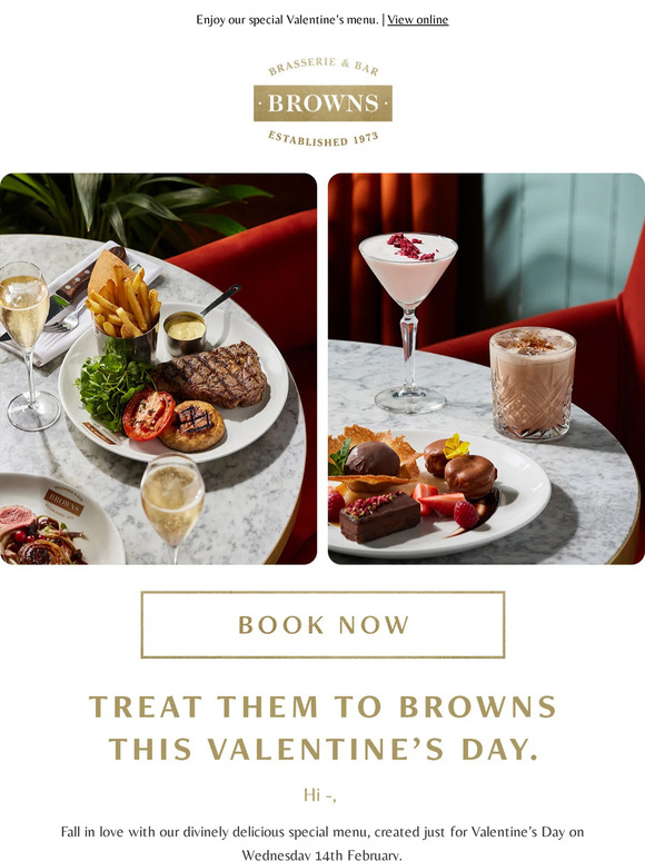 💞 Treat them to Browns this Valentine's Day x