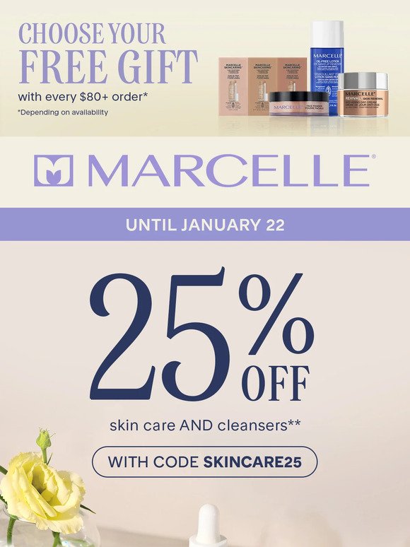 ⏰ENDS TODAY: 25% off skin care AND cleansers