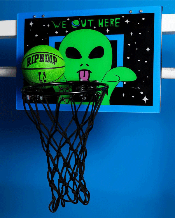 RIPNDIP Slam dunk on the Alien Mini Basketball Hoop! 👽🏀 Milled