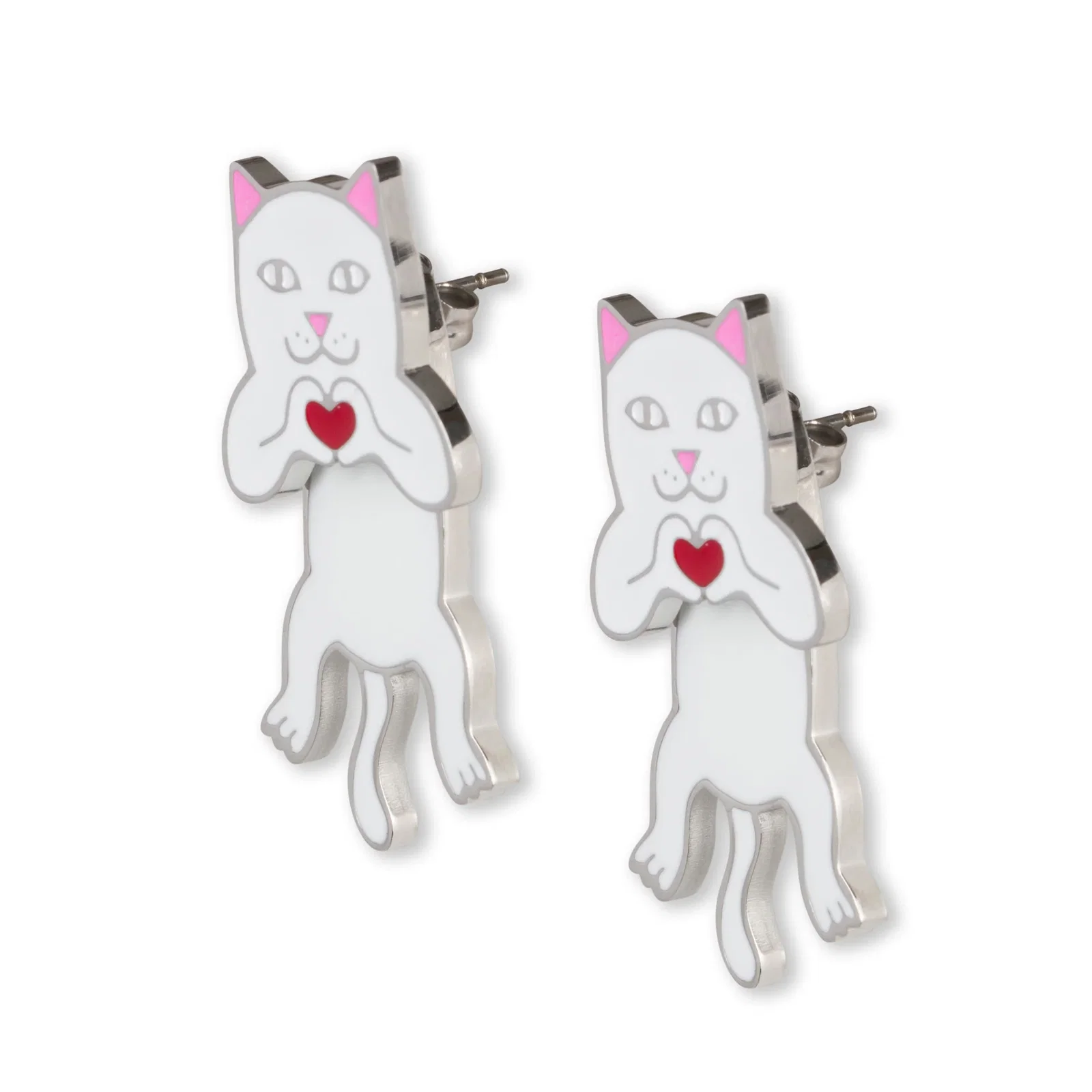 Image of Nermal Loves Earring Set (White)
