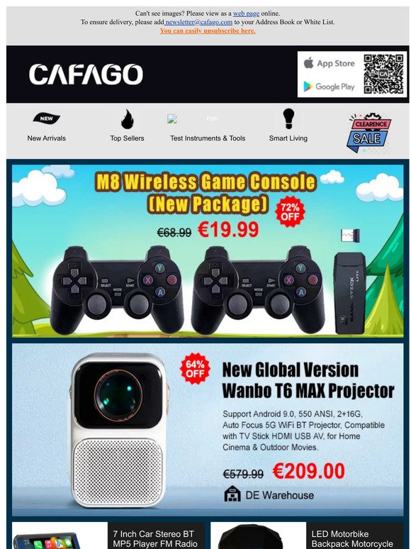 Wanbo Smart Projector Price Drop again! 64GB Game Console Only 19.99€ now, Click to Check>>>