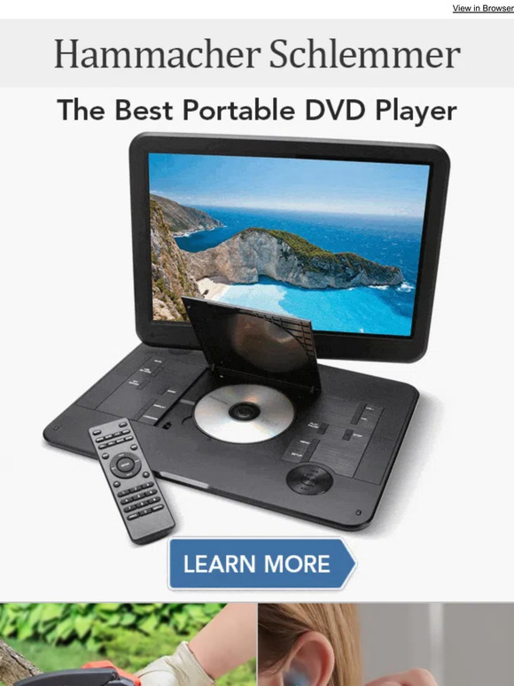 Hammacher Schlemmer The Best Portable DVD Player Milled