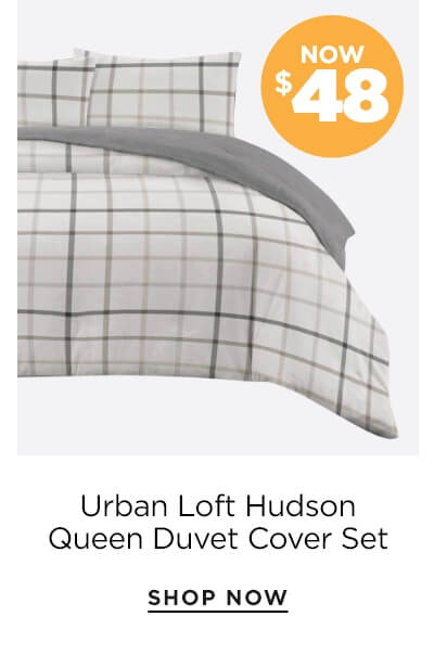 Urban loft hudson queen duvet cover set now $48