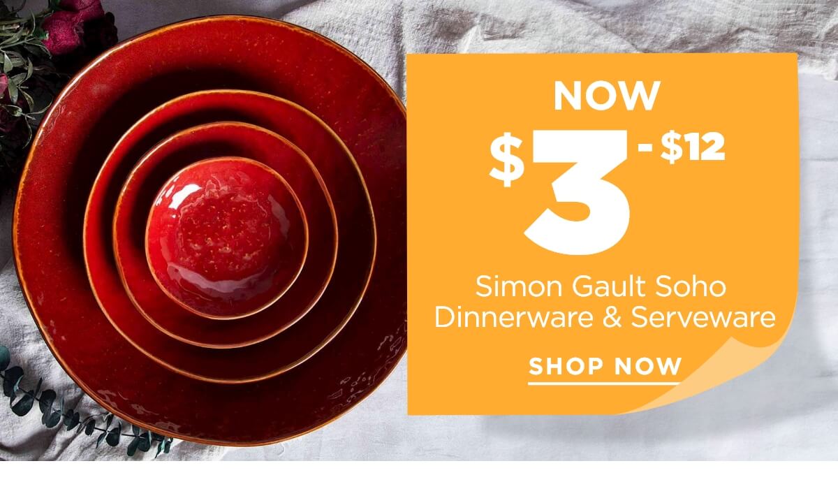Simon Gault Soho Dinnerware & Serveware now $3 to $12