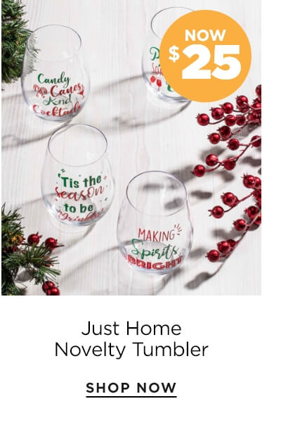 Just Home Novelty Tumbler now $25
