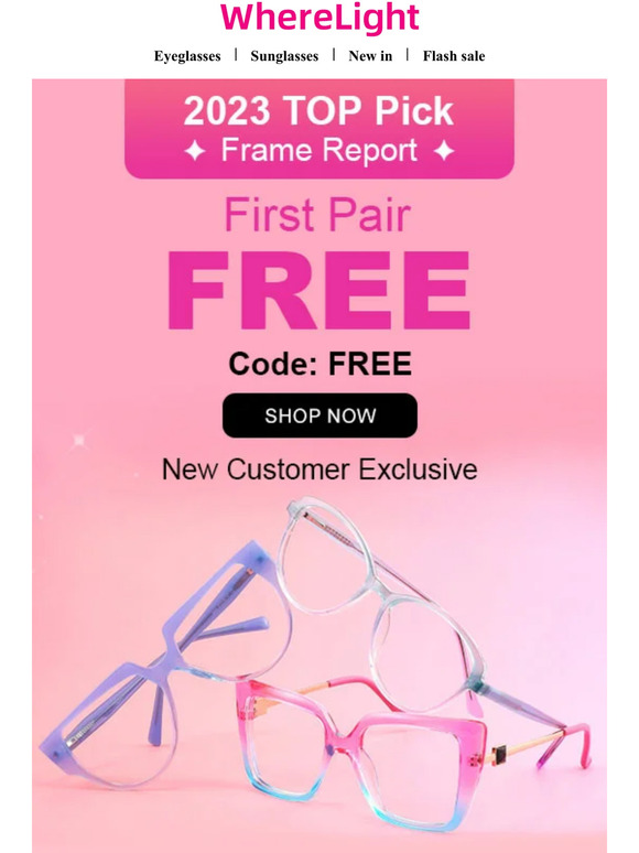 wherelight 💥 First Pair FREE 💥Boutique frame for you📃🤓 Milled