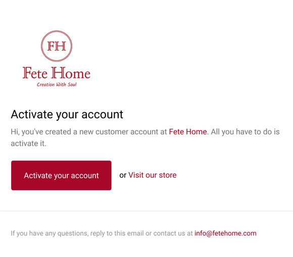 Customer account activation
