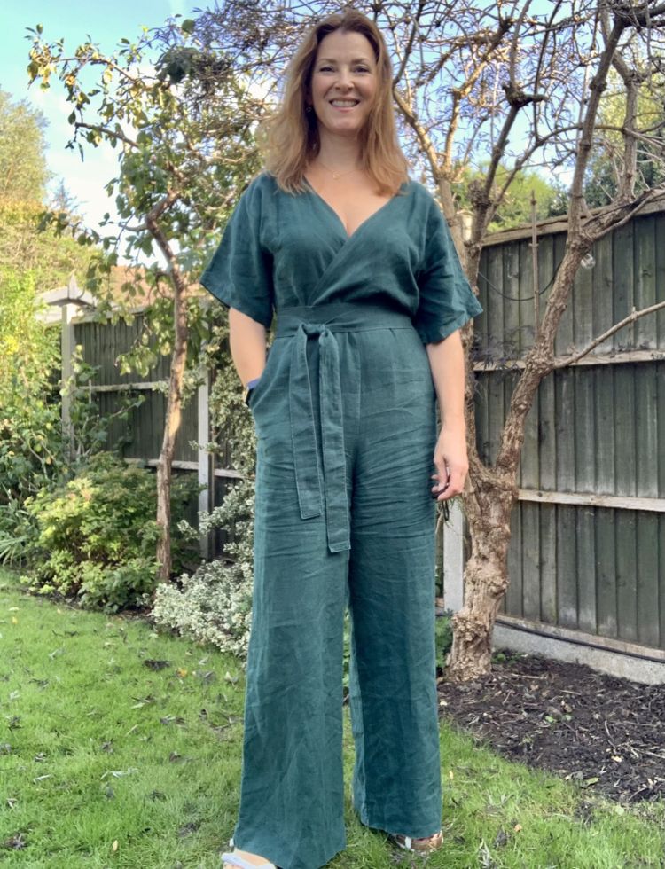 Lollielearnstosew wearing The Assembly Line Wide Leg Jumpsuit