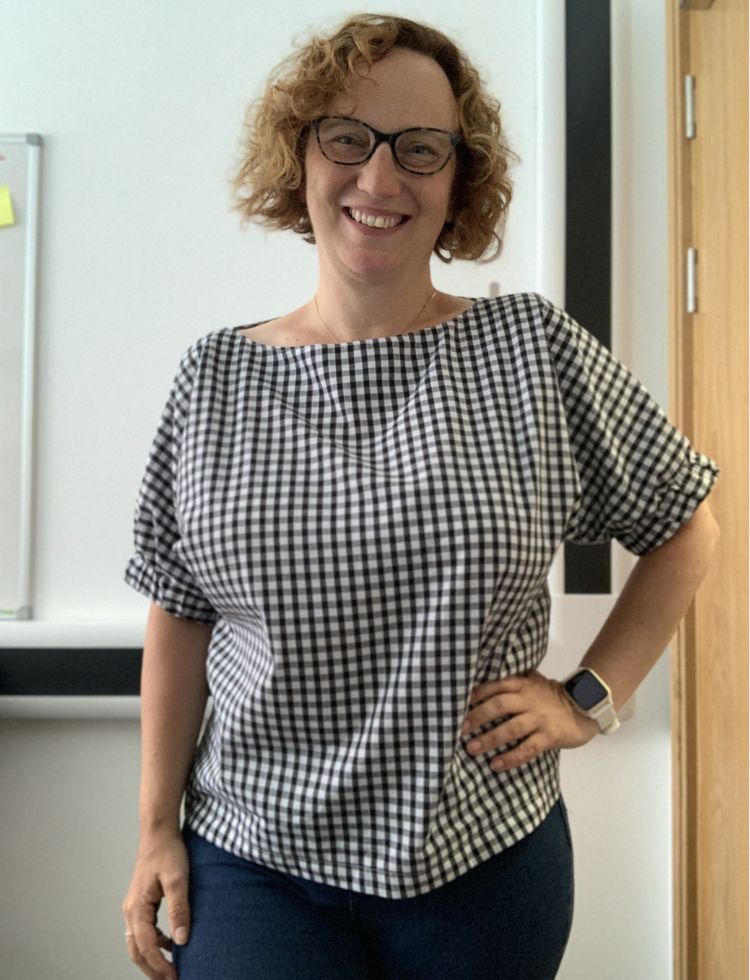 Layla wearing The Assembly Line Cuff Top