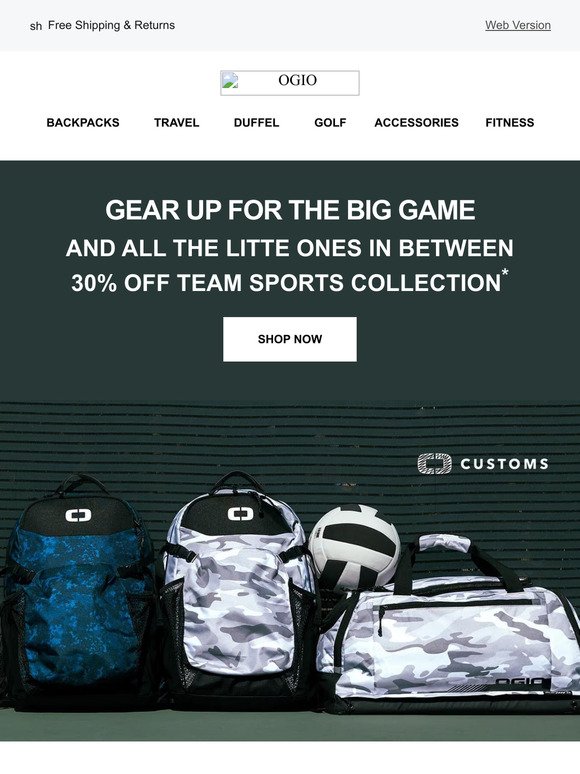 Gear Up For The Game | 30% Off Team Sports