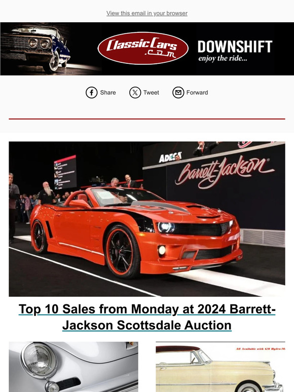 ClassicCars Top 10 Sales from Monday at 2024 BarrettJackson