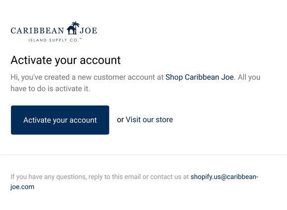 Customer account activation