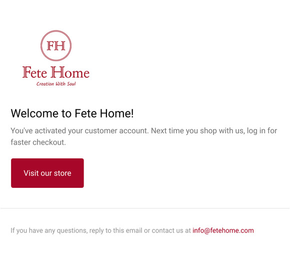 Customer account confirmation