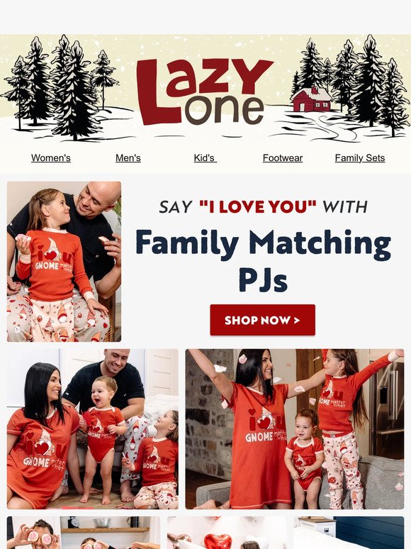 ❤️ Say "I Love You" With Matching Family Pajamas!