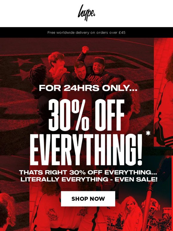 🔴🔴🔴🔴 30% OFF LITERALLY EVERYTHING!* (INC. SALE). Shop Now! 🔴🔴🔴🔴
