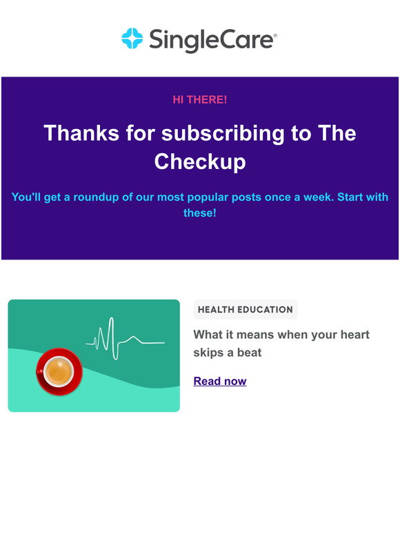 Thanks for subscribing to SingleCare!