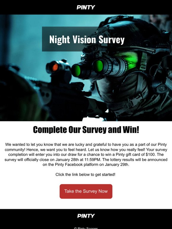 Complete Our Short Survey and Win a Prize!