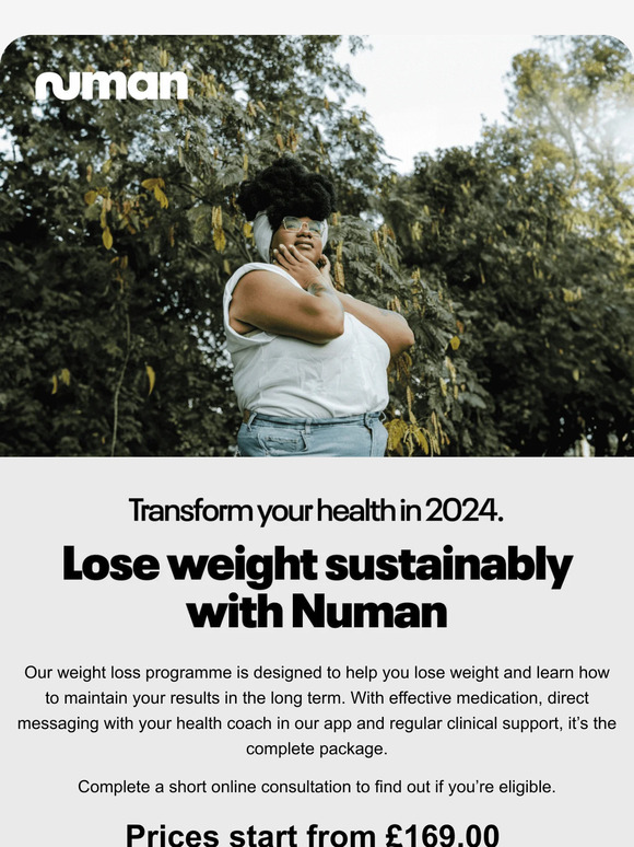 Start your weight loss treatment from £169 for your first month