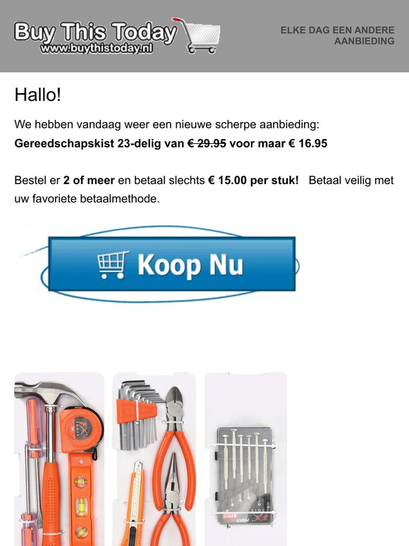 Nieuwsbrief van Buythistoday